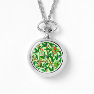 Art Nouveau Bird & Pomegranate, Limes Green Armbanduhr