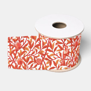 Art Nouveau Bird & Pomegranate, Mandarin Orange Ripsband
