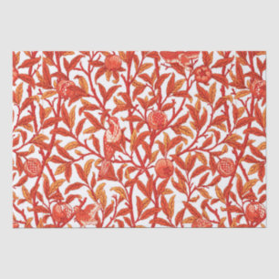 Art Nouveau Bird & Pomegranate, Mandarin Orange Seidenpapier