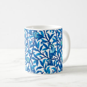 Art Nouveau Bird und Pomegranat, Cobalt Blue Kaffeetasse