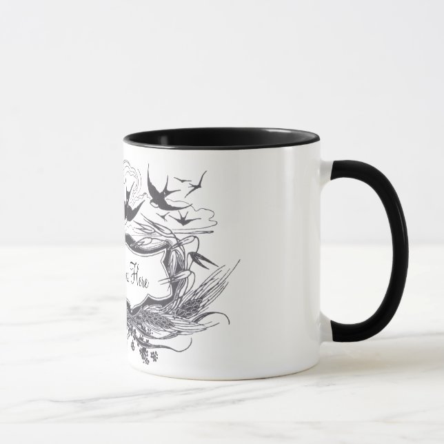 Art Nouveau Birds Tasse (Rechts)