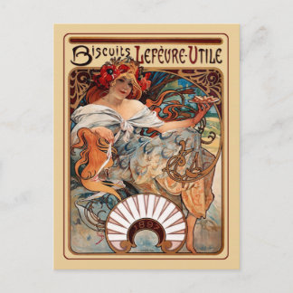 Art Nouveau - Biscuits Lefeure-Utile Postkarte