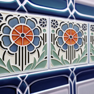 Art Nouveau Bloom Florale Keramikfliese