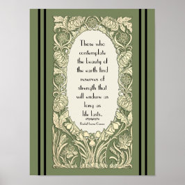 Art Nouveau Blume Blumengrenzkostennorm Poster