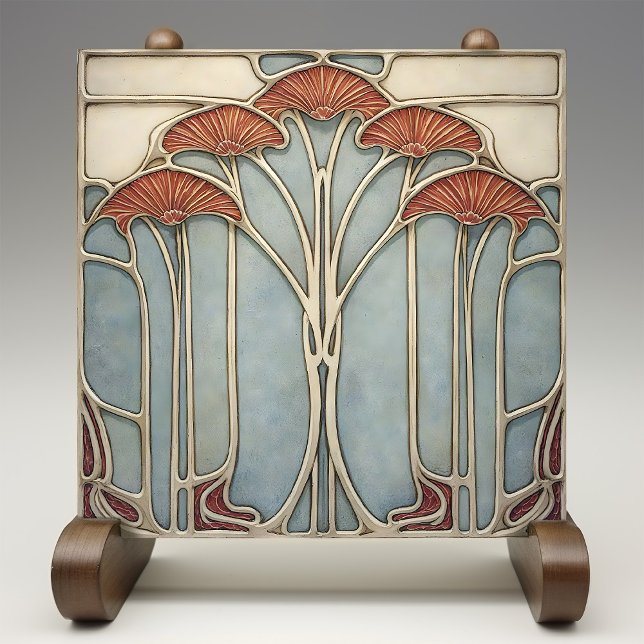 Art Nouveau Blüte Fliese (Von Creator hochgeladen)