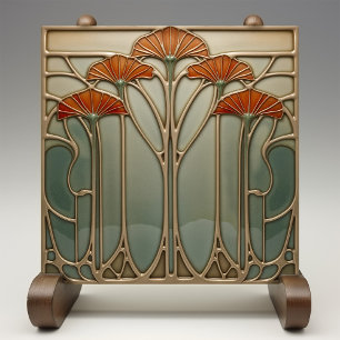 Art Nouveau Blüte [Set 3/4] Fliese