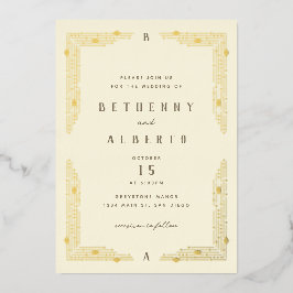 Art Nouveau Border Foil Folieneinladung