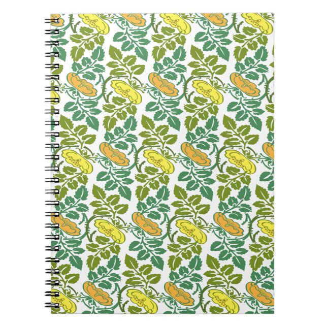 Art Nouveau Buttercup Tapete Notizblock (Vorderseite)