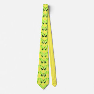 Art Nouveau Butterfly Green Krawatte