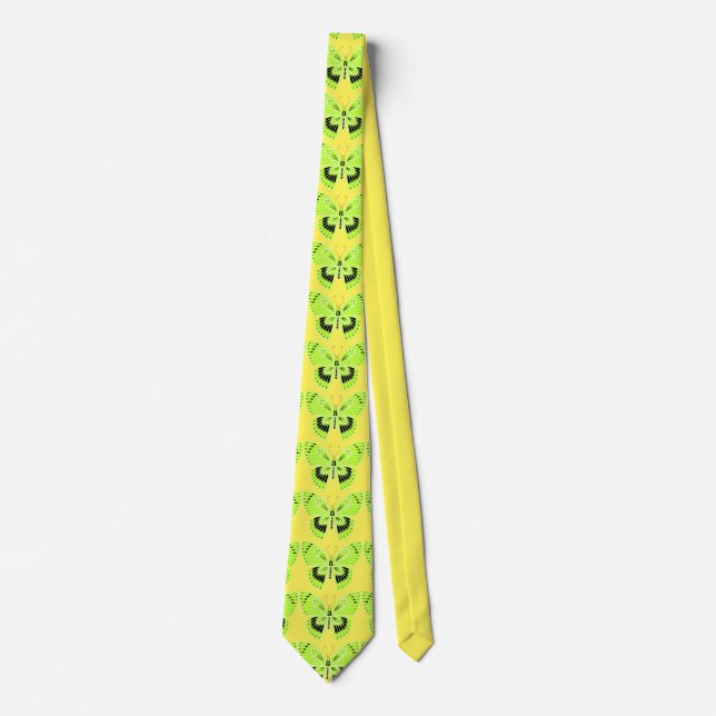 Art Nouveau Butterfly Green Krawatte (Vorderseite)