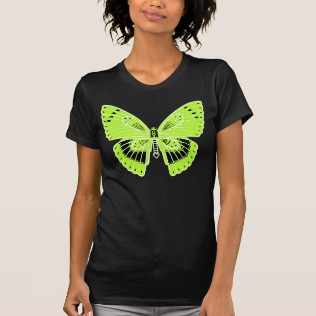 Art Nouveau Butterfly Green T-Shirt (Vorderseite)