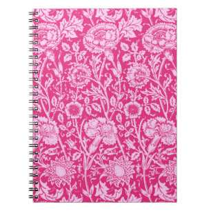 Art Nouveau Carnation Damask, Fuchsia Pink Notizblock