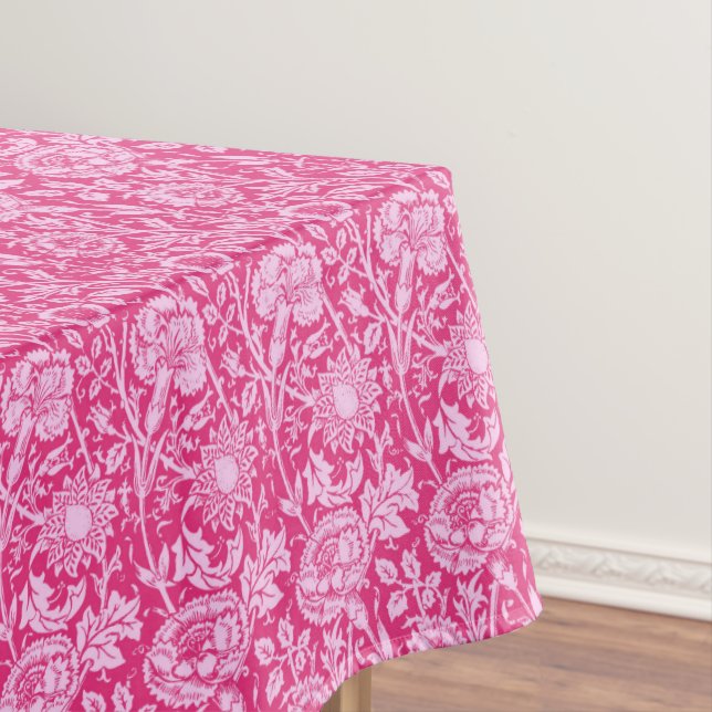 Art Nouveau Carnation Damask, Fuchsia Pink Tischdecke (Beispiel)