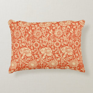 Art Nouveau Carnation Damask, Mandarin Orange Dekokissen