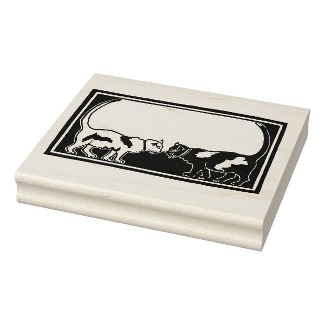 Art Nouveau Cats Gummistempel (Stempel)