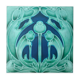 Art Nouveau ceramic tile Fliese
