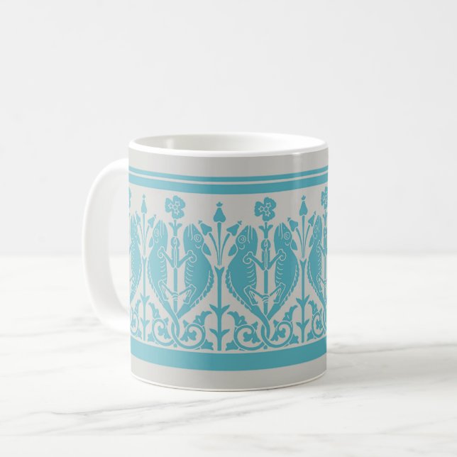 Art Nouveau Chamäleons Kaffeetasse (Vorderseite Links)