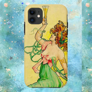 Art Nouveau Champagnerfrau Case-Mate iPhone Hülle