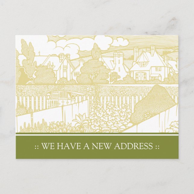 Art Nouveau Changement d'adresse Carte postale (Devant)