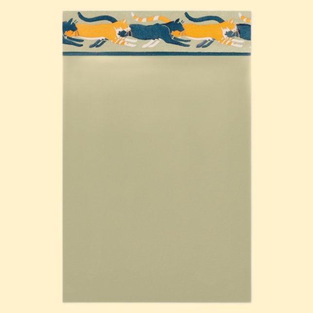 Art Nouveau Chats et Fleurs Papeterie (Créateur téléchargé)