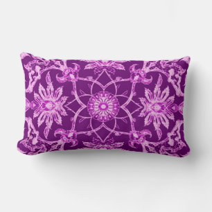Art Nouveau Chinese Pattern - Amethyst Lila Lendenkissen