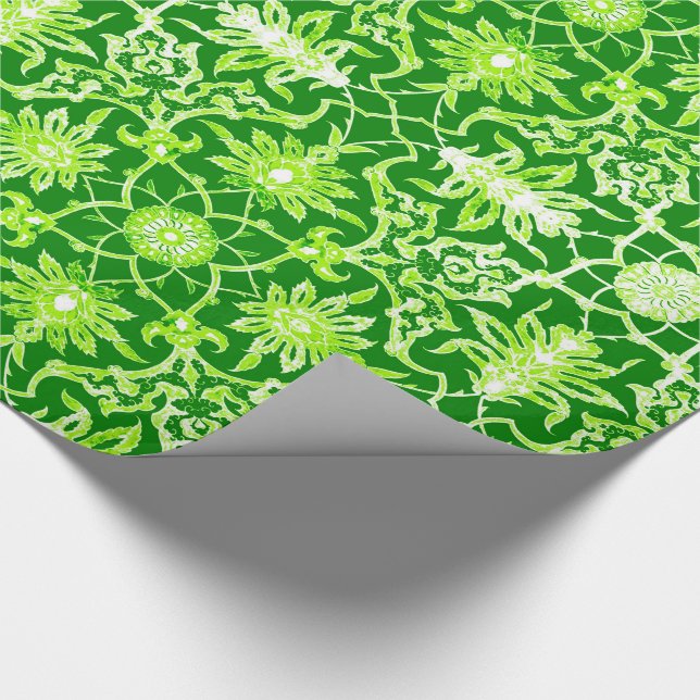 Art Nouveau Chinese Pattern - Emerald Green Geschenkpapier (Ecke)