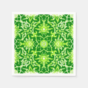 Art Nouveau Chinese Pattern - Emerald Green Serviette
