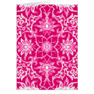 Art Nouveau Chinese Pattern - Fuschia Pink