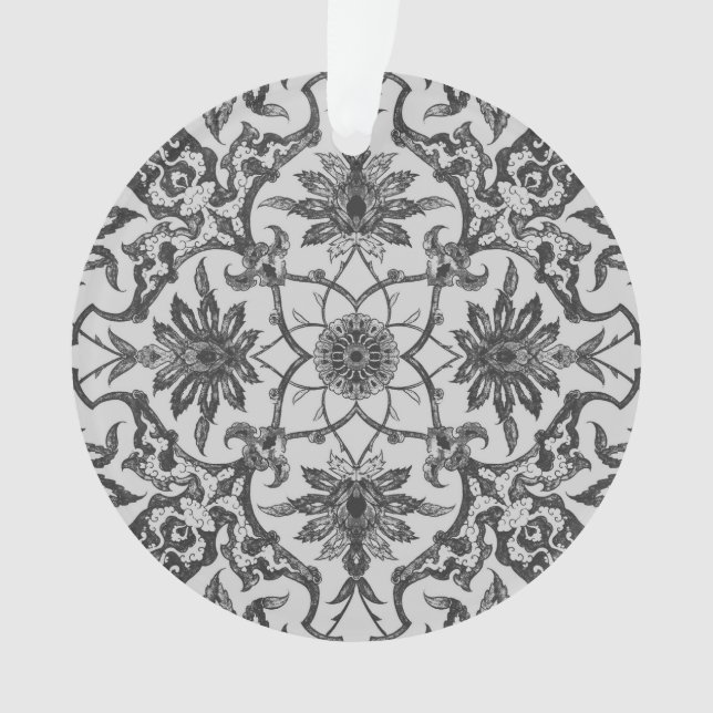 Art Nouveau Chinese Pattern - Silver Gray Ornament (Vorderseite)