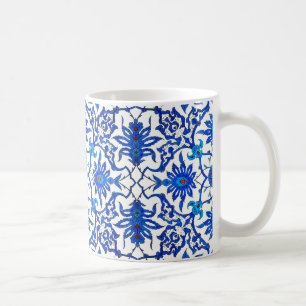 Art Nouveau Chinese Tile - Cobalt Blue & White Kaffeetasse