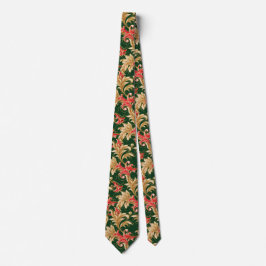 Art Nouveau Christmas Blätter Neck Tie Krawatte