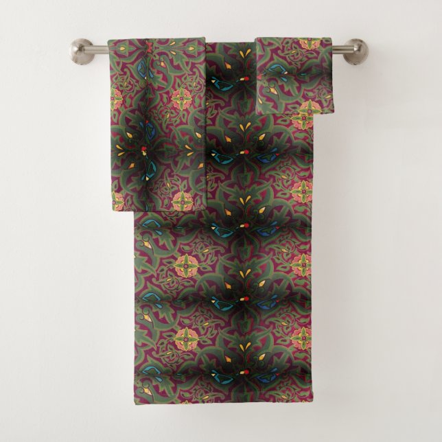 Art nouveau Christopher buffet textile floral art (En situation)