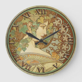 Art Nouveau Clock Große Wanduhr