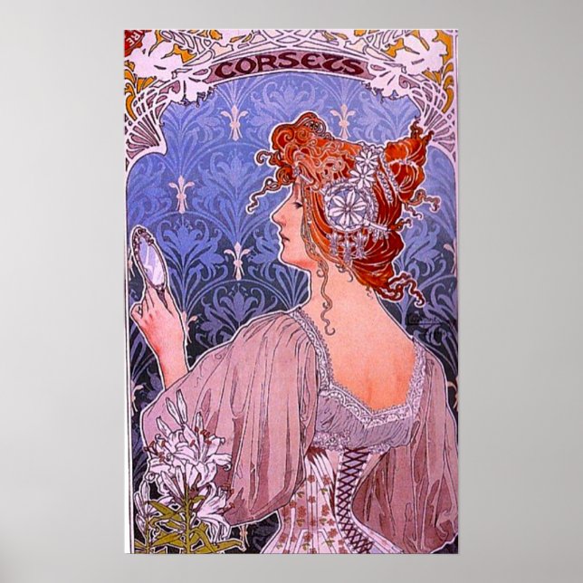 Art Nouveau Corset Werbung Poster (Vorne)
