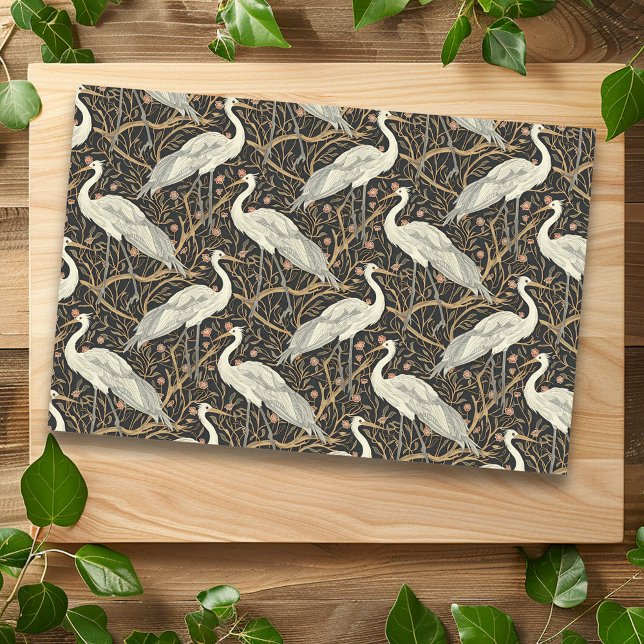 Art Nouveau Crane Bird Seamless Seidenpapier (Von Creator hochgeladen)