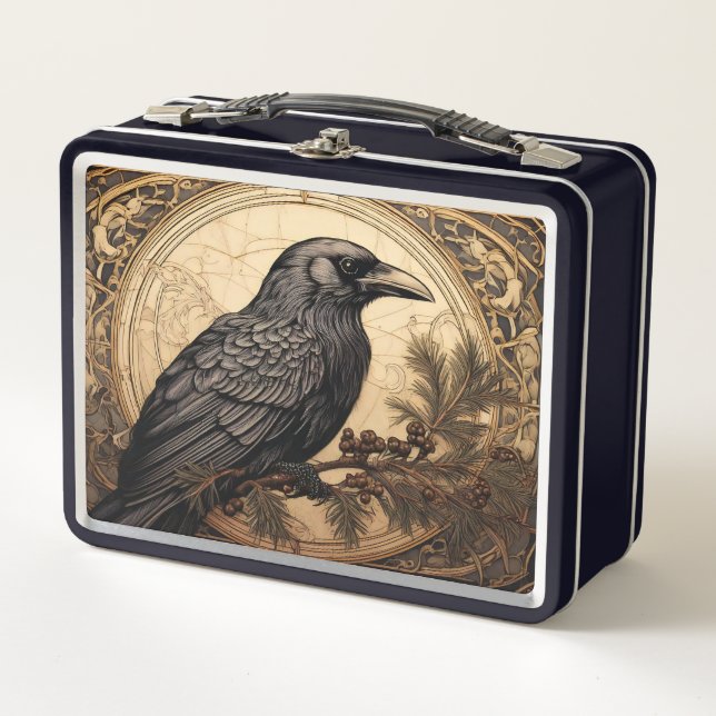 Art Nouveau Crow Lunchbox (Vorderseite)