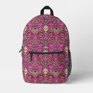 Art Nouveau Damask, Plum, Beige und Deep Lila Bedruckter Rucksack