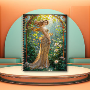 Art Nouveau Dame der Lilien Planer