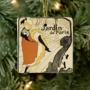 Art Nouveau Dancer Jane Avril von Toulouse Lautrec Keramikornament