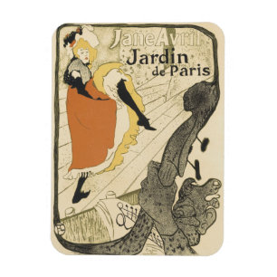 Art Nouveau Dancer Jane Avril von Toulouse Lautrec Magnet
