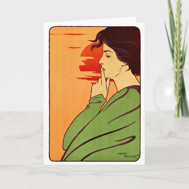 Art Nouveau Dankeskarte (Vorderseite)