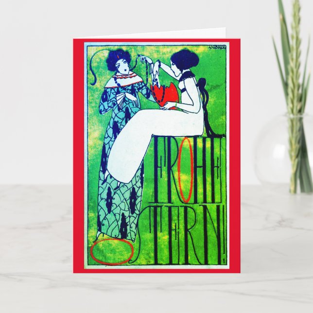 Art Nouveau Dankeskarte (Vorderseite)