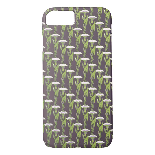 Art Nouveau dark Ipomoea Tapete Case-Mate iPhone Hülle (Rückseite)