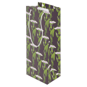 Art Nouveau dark Ipomoea Tapete Geschenktüte Für Weinflaschen