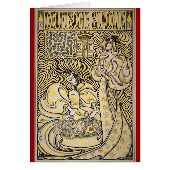 Art Nouveau Delftsche Slaolie Delft (Devant)