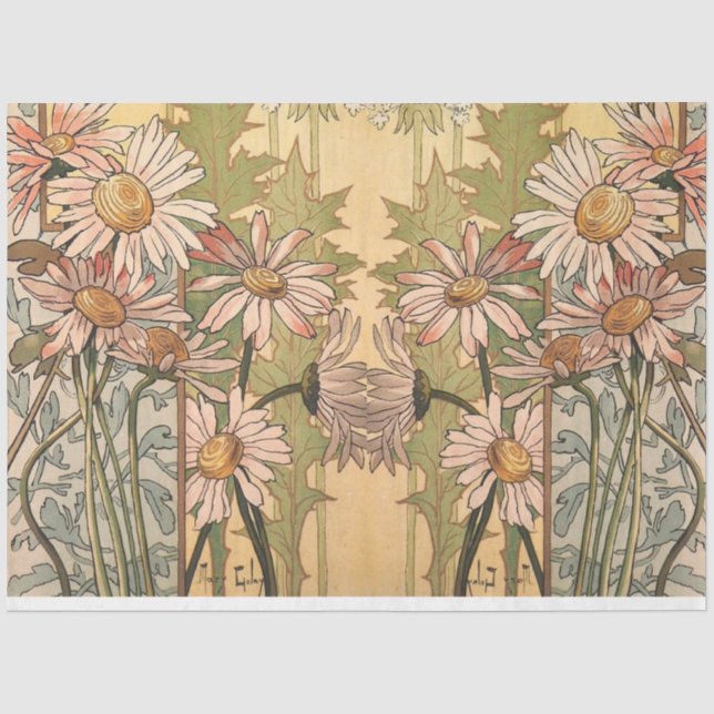 Art Nouveau Disy und Leuchte 3 Seidenpapier (Vorderseite)