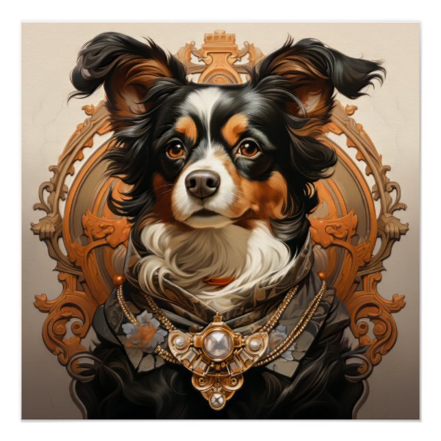 Art Nouveau Dog Poster (Vorderseite)