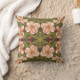Art Nouveau Dogwood Blumen Blumen Printing Kissen
