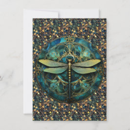 Art Nouveau Dragonfly auf Karte