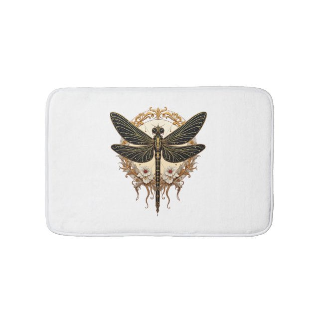 Art Nouveau Dragonfly Elegant Steampunk Badematte (Vorderseite)